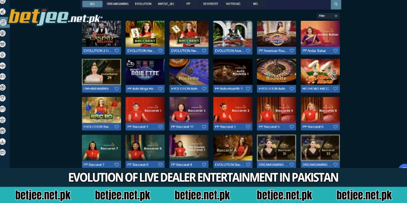 Live casino: top dealer games and premium tables at Betjee