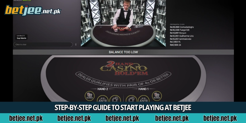 Step-by-step guide to start playing at Betjee